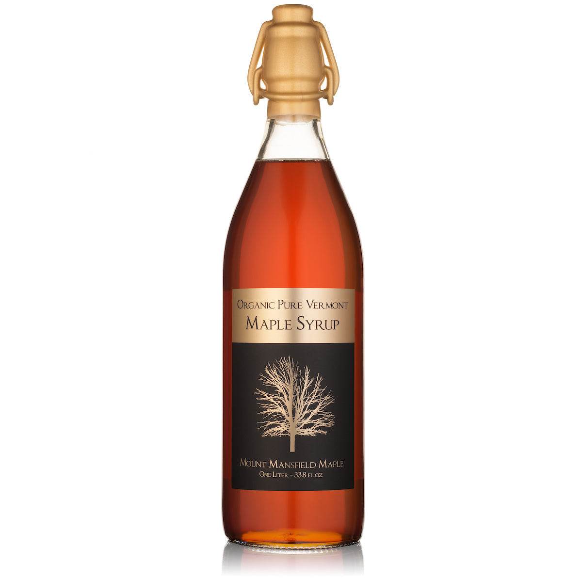 Organic Old-Fashioned Swing Top Bottle Pure Vermont Maple Syrup- 1 Liter - Wildflower Coffee Company