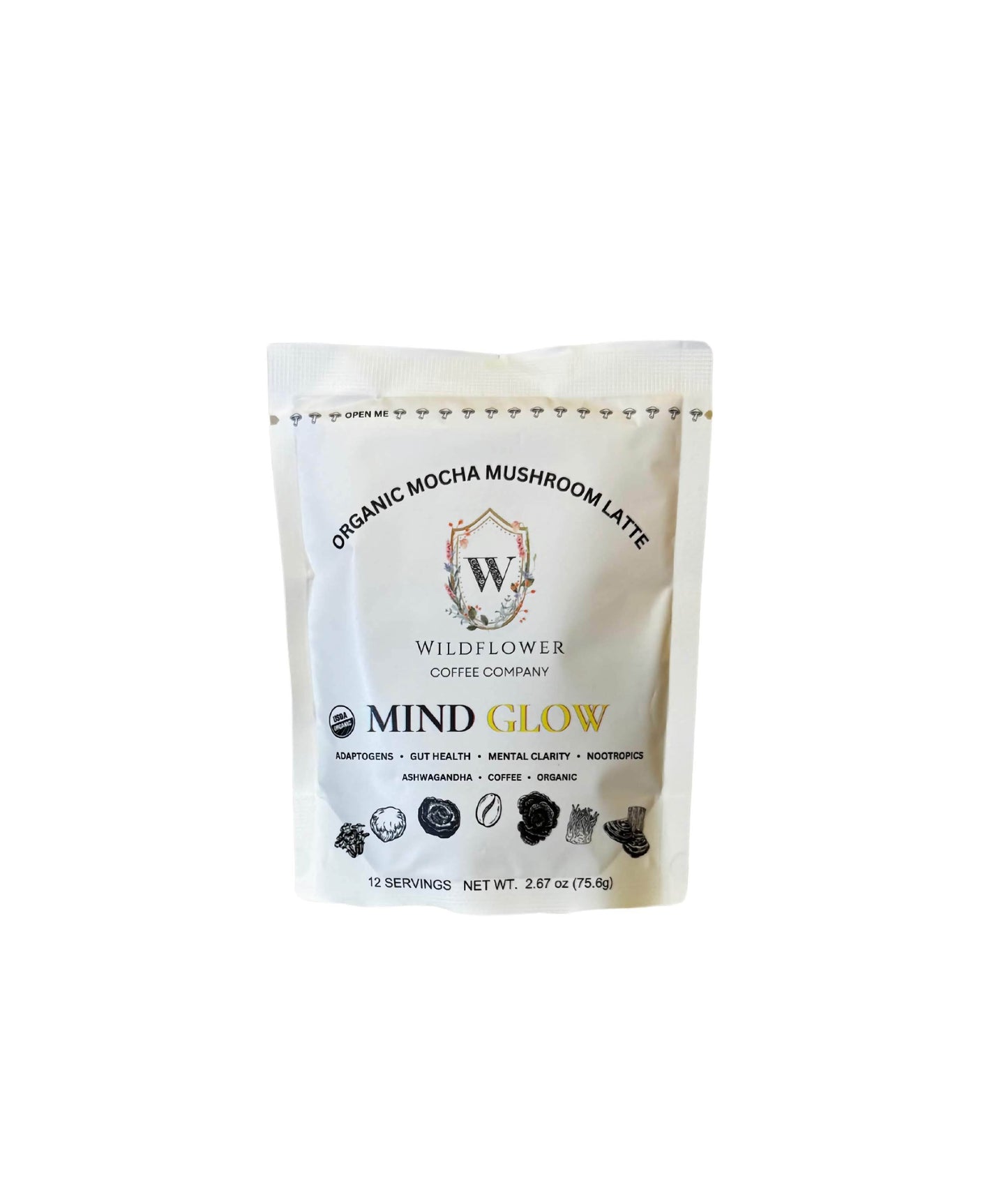 MIND GLOW - best organic mushroom coffee - Wildflower Coffee Company